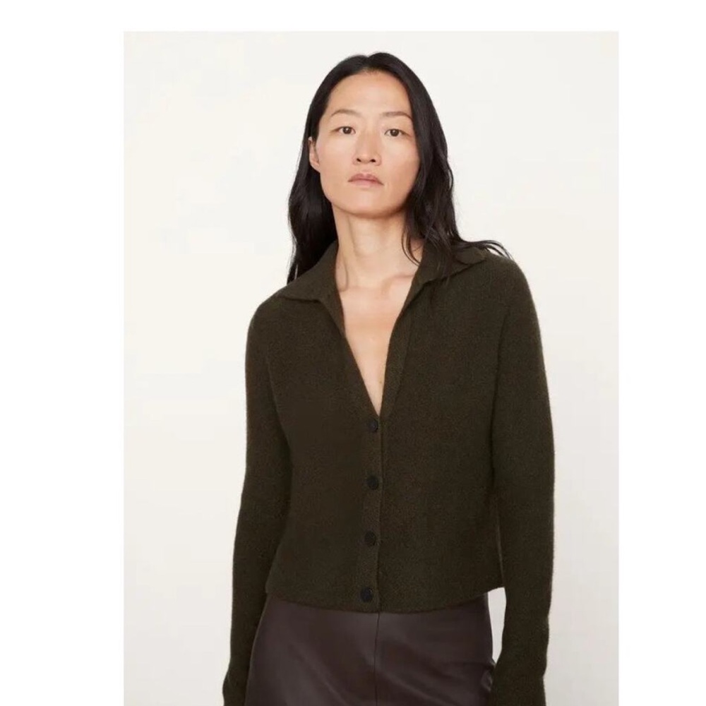 Green Vince polo sweater